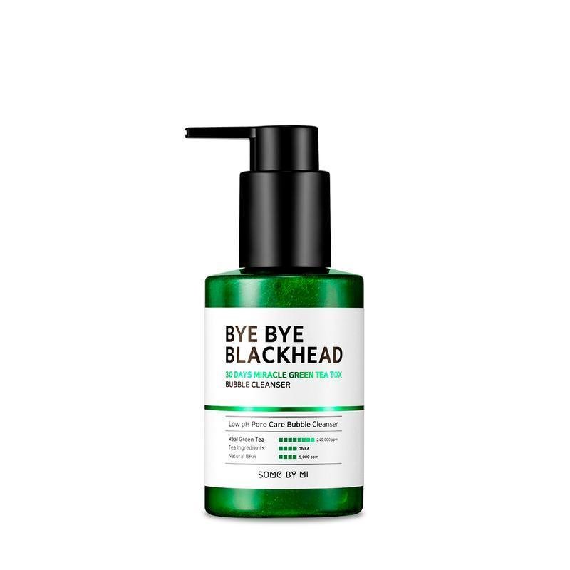 SomeByMi BYE BYE BLACKHEAD 30 DAYS MIRACLE GREEN TEA TOX BUBBLE CLEANSER 120g - Komiko Beauty