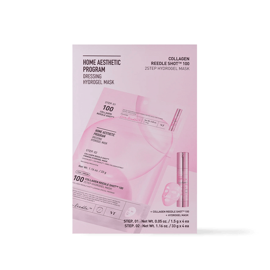 VT Cosmetics COLLAGEN Reedle Shot 100 2STEP Hydrogel Mask 4ea - Komiko Beauty