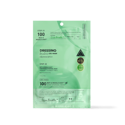 VT Cosmetics RETI - A Reedle Shot 100 2STEP Hydrogel Mask 1ea - Komiko Beauty