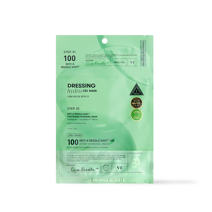 Masque hydrogel en 2 étapes VT Cosmetics RETI-A Reedle Shot 100 - 2 types