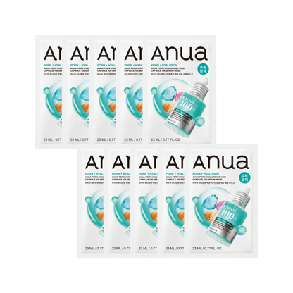 Anua PDRN Hyaluronic Capsule 100 Serum Mask 23ml*10ea - Komiko BeautyFace Mask
