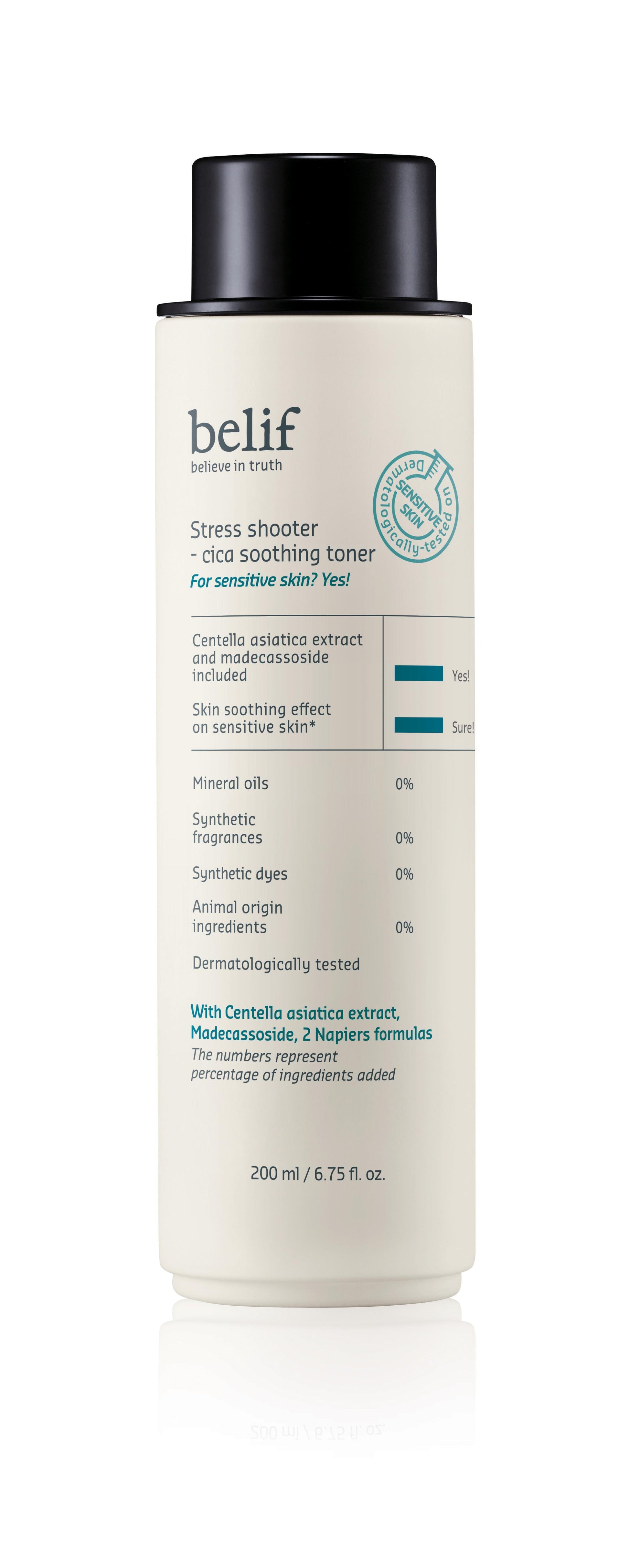Belif Stress shooter - cica soothing toner 200 ml - Komiko Beauty