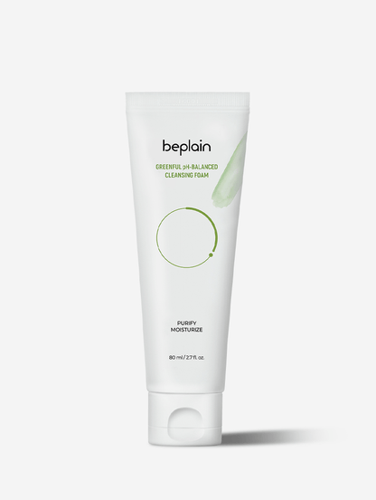 beplain Mung Bean pH - Balanced Cleansing Foam 80ml - Komiko Beauty