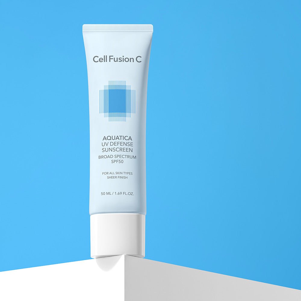 CellFusionC 1+1 Aquatica UV Defense Sunscreen OTC 50ml+50ml - Komiko Beauty