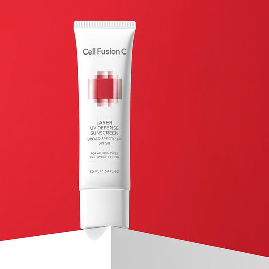 CellFusionC 1+1 Laser UV Defense Sunscreen OTC 50ml+50ml - Komiko Beauty