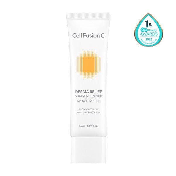 CellFusionC Derma Relief Sunscreen 100 SPF50+/PA++++ 50ml - Komiko Beauty