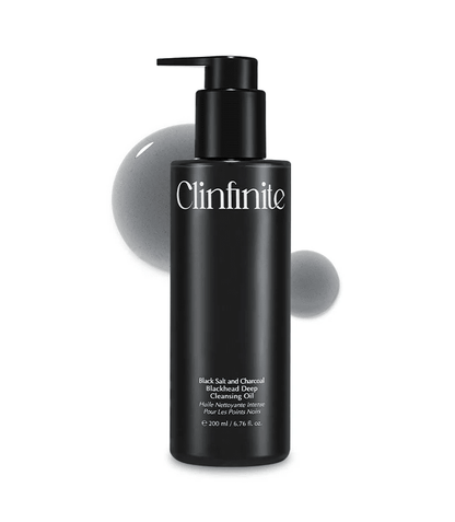 Clinfinite Black Salt & Charcoal Blackhead Deep Cleansing Oil 200ml - Komiko Beauty