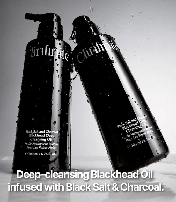 Clinfinite Black Salt & Charcoal Blackhead Deep Cleansing Oil 200ml - Komiko Beauty