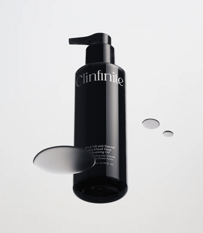 Clinfinite Black Salt & Charcoal Blackhead Deep Cleansing Oil 200ml - Komiko Beauty