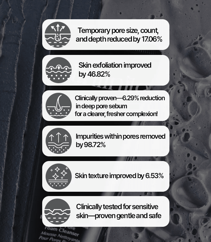 Clinfinite Black Salt & Charcoal Deep Pore Foam Cleanser 150ml - Komiko Beauty