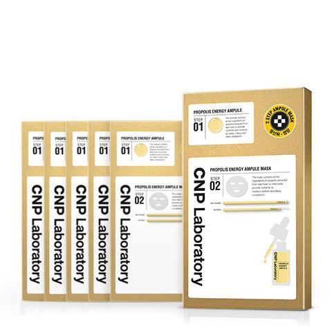 CNP Laboratory 2 - Step Propolis Energy Active Ampule Mask (5 Sheets) - Komiko Beauty