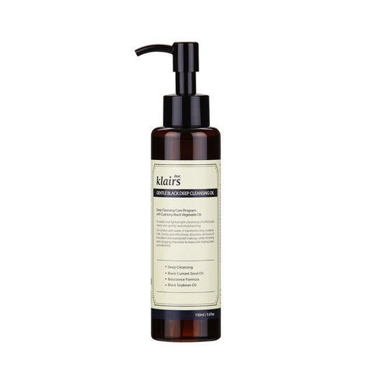 Dear Klairs Gentle Black Deep Cleansing Oil 150ml - Komiko Beauty