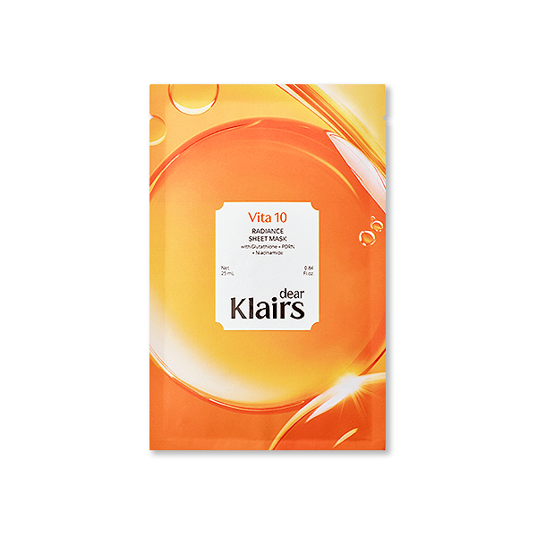 Dear,Klairs Vita 10 Radiance Sheet Mask 25 ml - Komiko Beauty