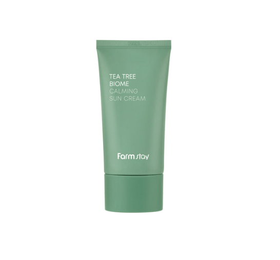 Farmstay Tea Tree Biome Calming Sun Cream 50g - Komiko Beauty