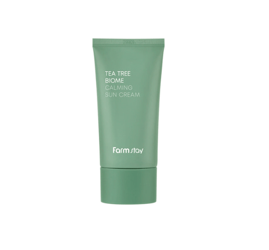 Farmstay Tea Tree Biome Calming Sun Cream 50g - Komiko Beauty