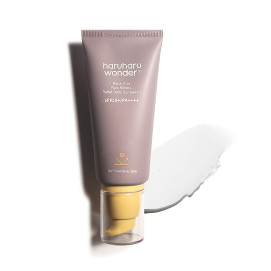 haruharuwonder Black Rice Pure Mineral Relief Daily Sunscreen Unscented SPF50+ 50ml - Komiko Beauty