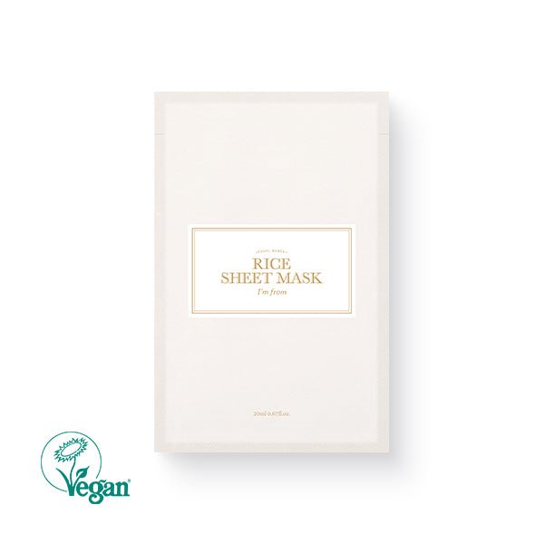 ImFrom Rice Sheet mask 20ml (1ea) - Komiko Beauty