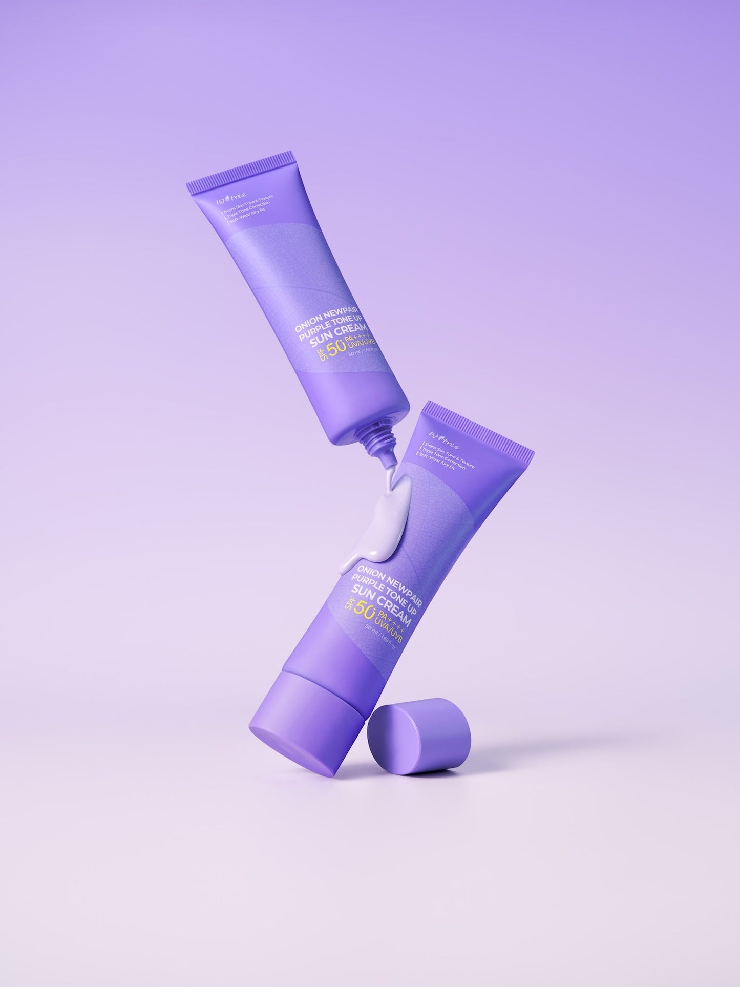 Isntree Onion Newpair Purple Tone Up Sun Cream 50ml - Komiko Beauty