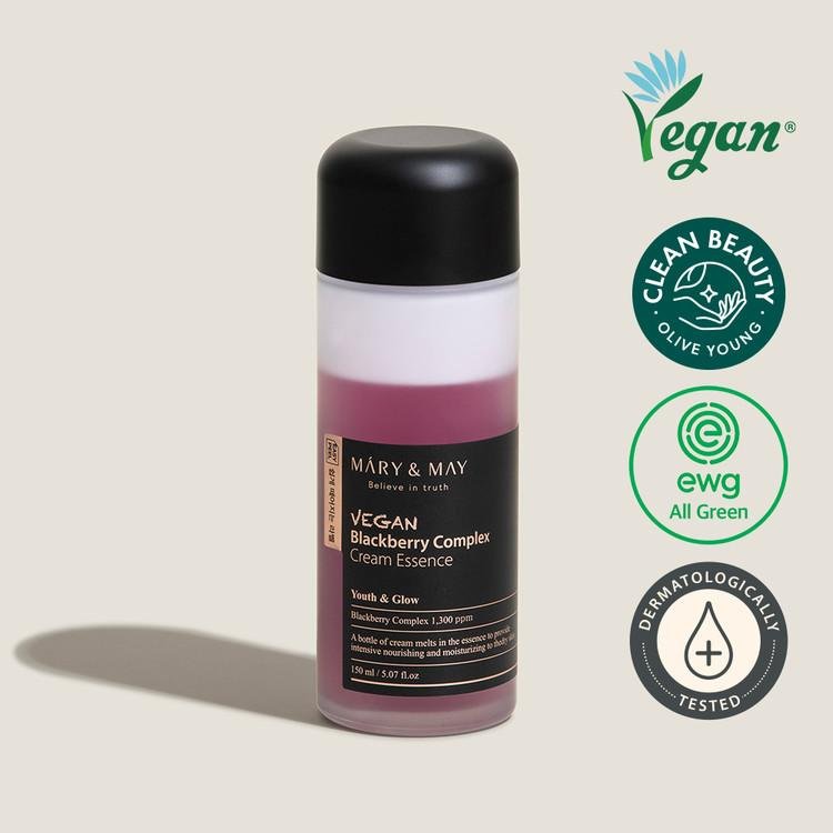 Mary&May Vegan Blackberry Complex Cream Essence 140ml - Komiko Beauty