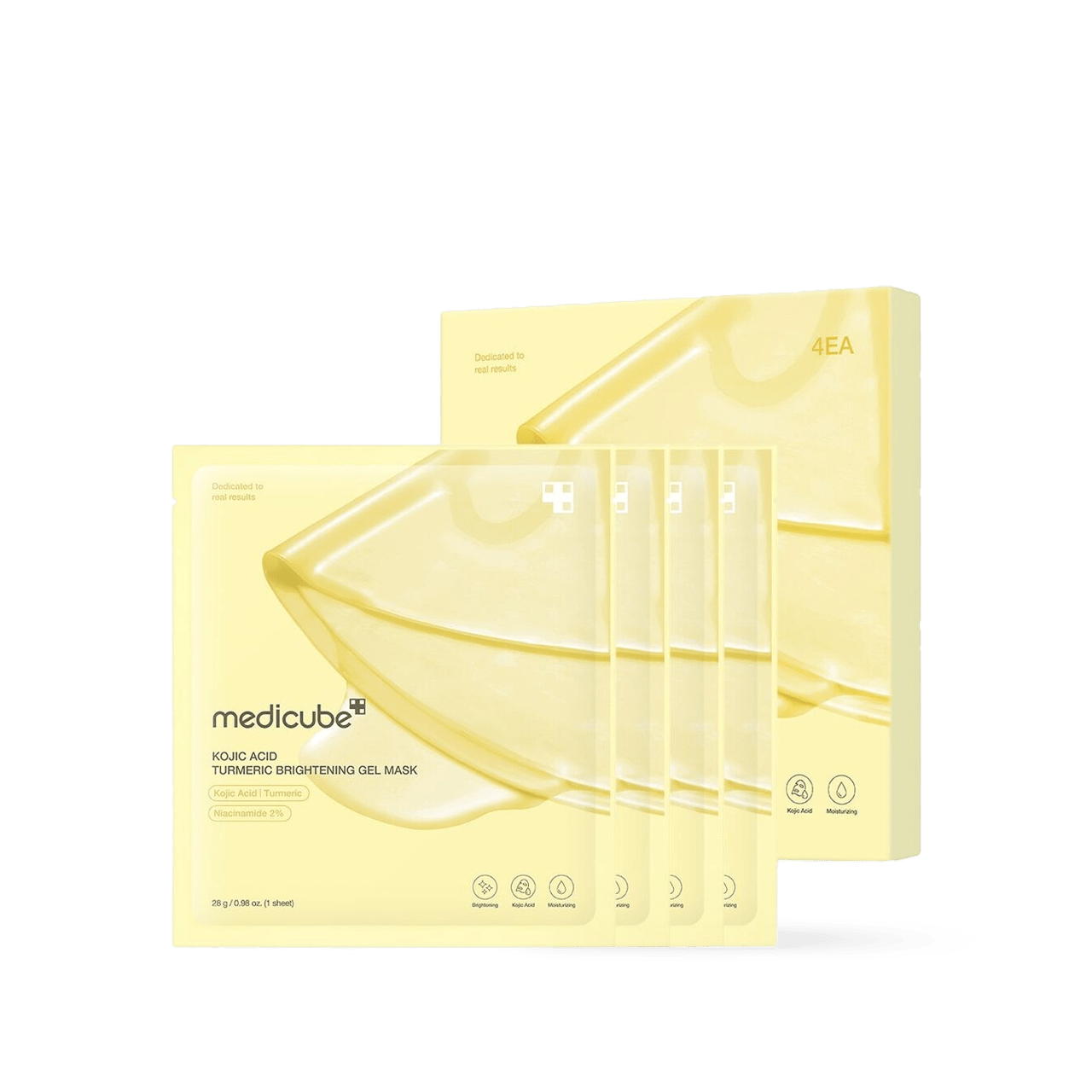 Medicube Kojic Acid Turmeric Brightening Gel Mask 4EA - Komiko Beauty
