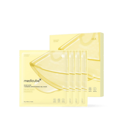 Medicube Kojic Acid Turmeric Brightening Gel Mask 4EA - Komiko Beauty