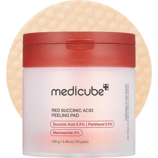 Medicube Red Succinic Acid Peeling Pads 70pcs - Komiko Beauty