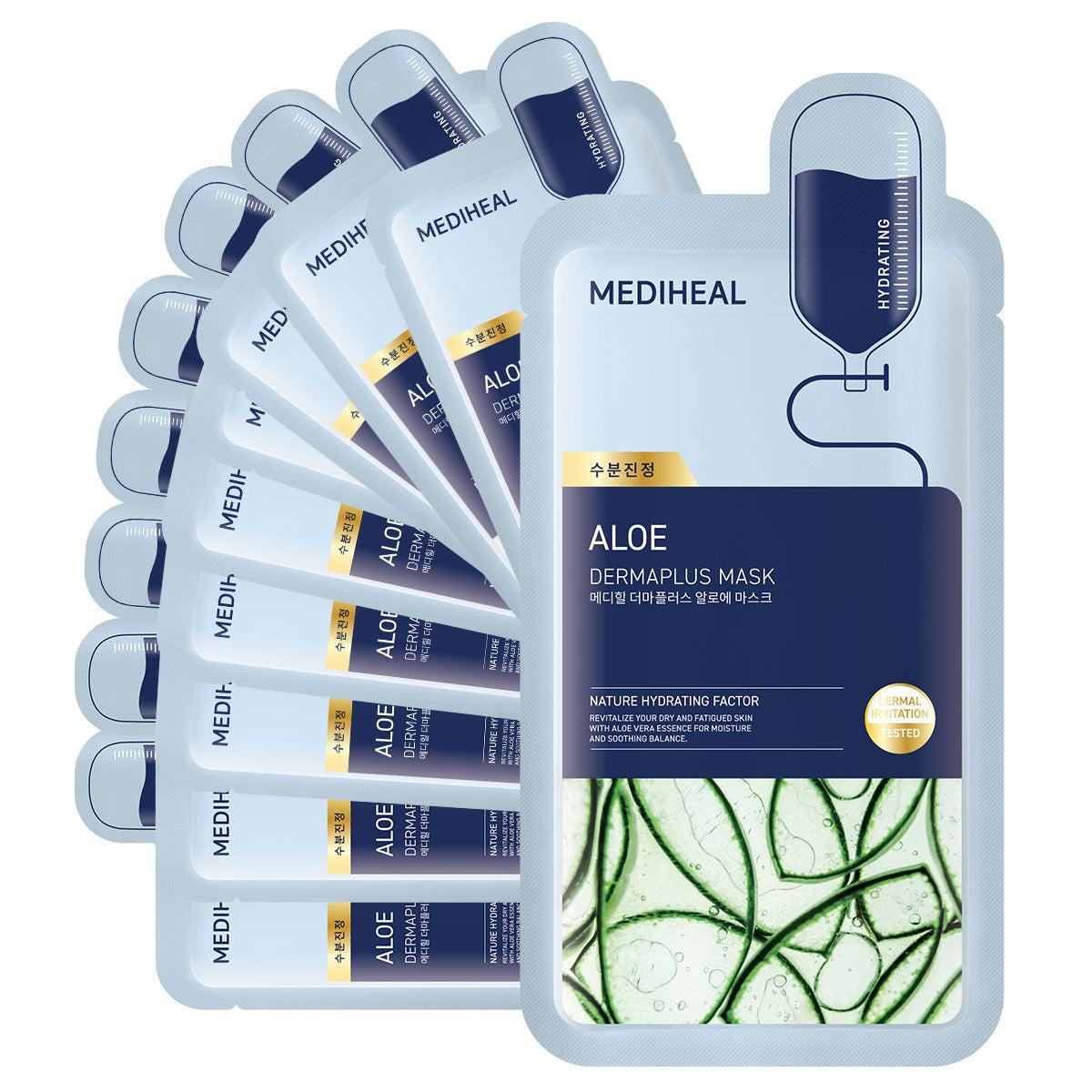 Mediheal Derma Plus Aloe Mask 10ea - Komiko Beauty