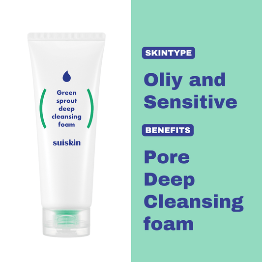 Suiskin Green sprout deep cleansing foam 150ml - Komiko Beauty