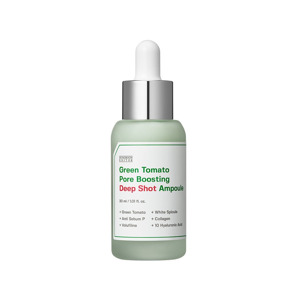 SUNGBOON EDITOR Green Tomato Pore Boosting Deep Shot Ampoule 30ml - Komiko Beauty