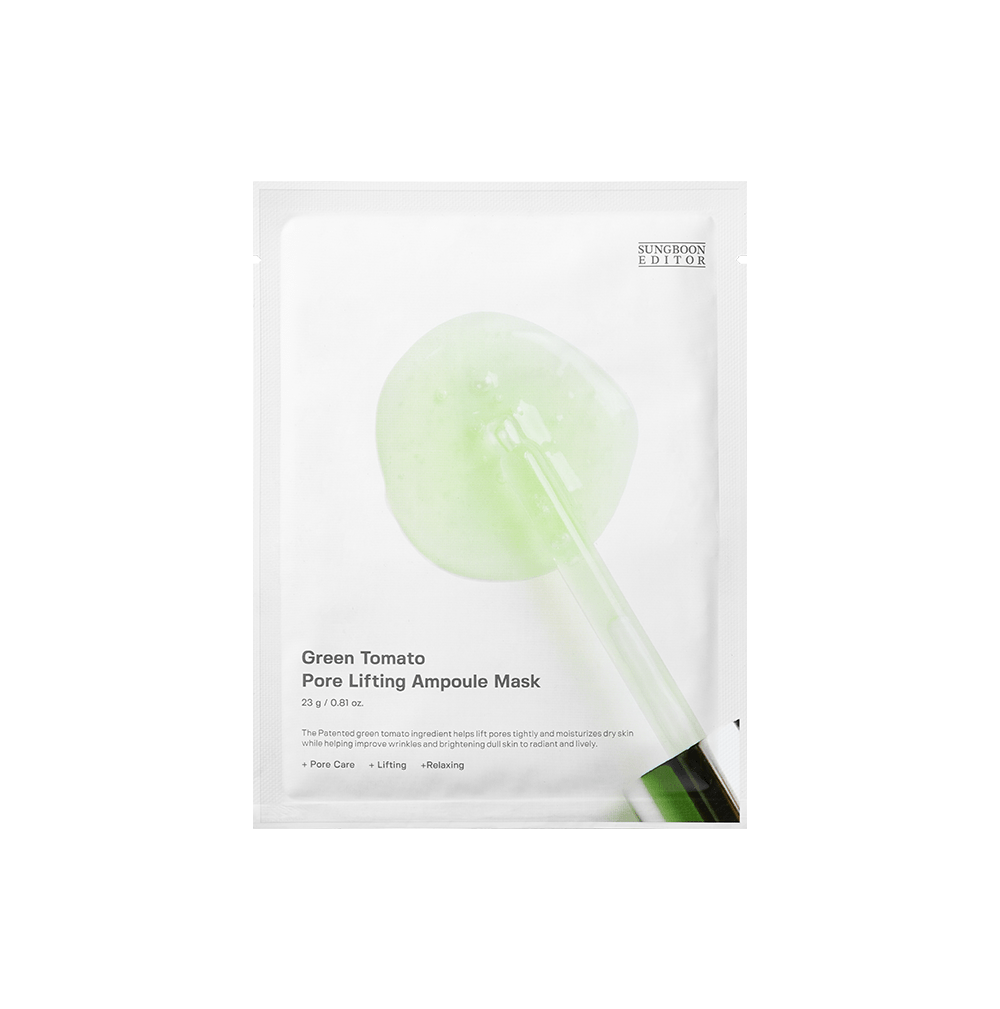 SUNGBOON EDITOR Green Tomato Pore Lifting Ampoule Mask 23g*10pcs - Komiko Beauty