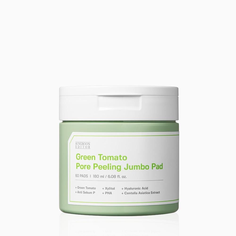 SUNGBOON EDITOR Green Tomato Pore Peeling Jumbo Pad 60 Sheets - Komiko Beauty
