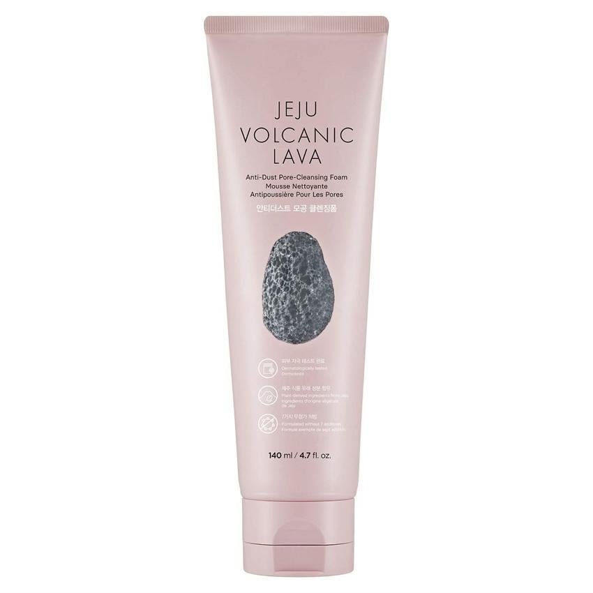 Thefaceshop Jeju Volcanic Lava Anti - Dust Pore - Cleansing Foam 140ml - Komiko Beauty