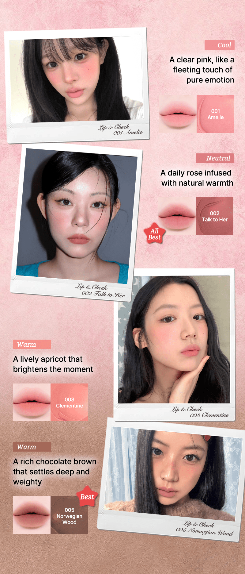 Tiptoe Mousse Tang Lip Matter - 6 Colors - Komiko Beauty
