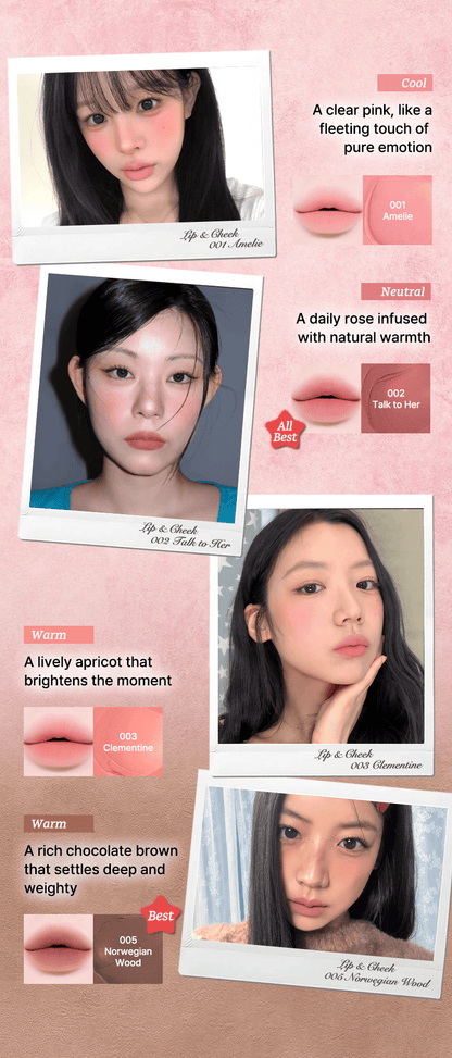 Tiptoe Mousse Tang Lip Matter - 6 Colors - Komiko Beauty