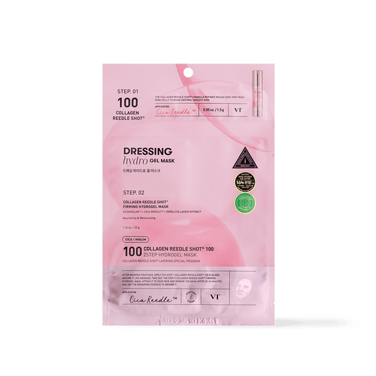 VT Cosmetics COLLAGEN Reedle Shot 100 2STEP Hydrogel Mask - 2type - Komiko Beauty