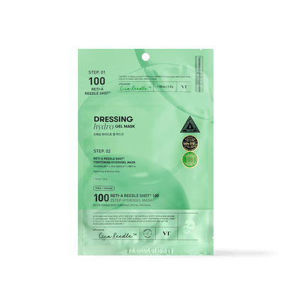 VT Cosmetics RETI - A Reedle Shot 100 2STEP Hydrogel Mask - 2type - Komiko Beauty