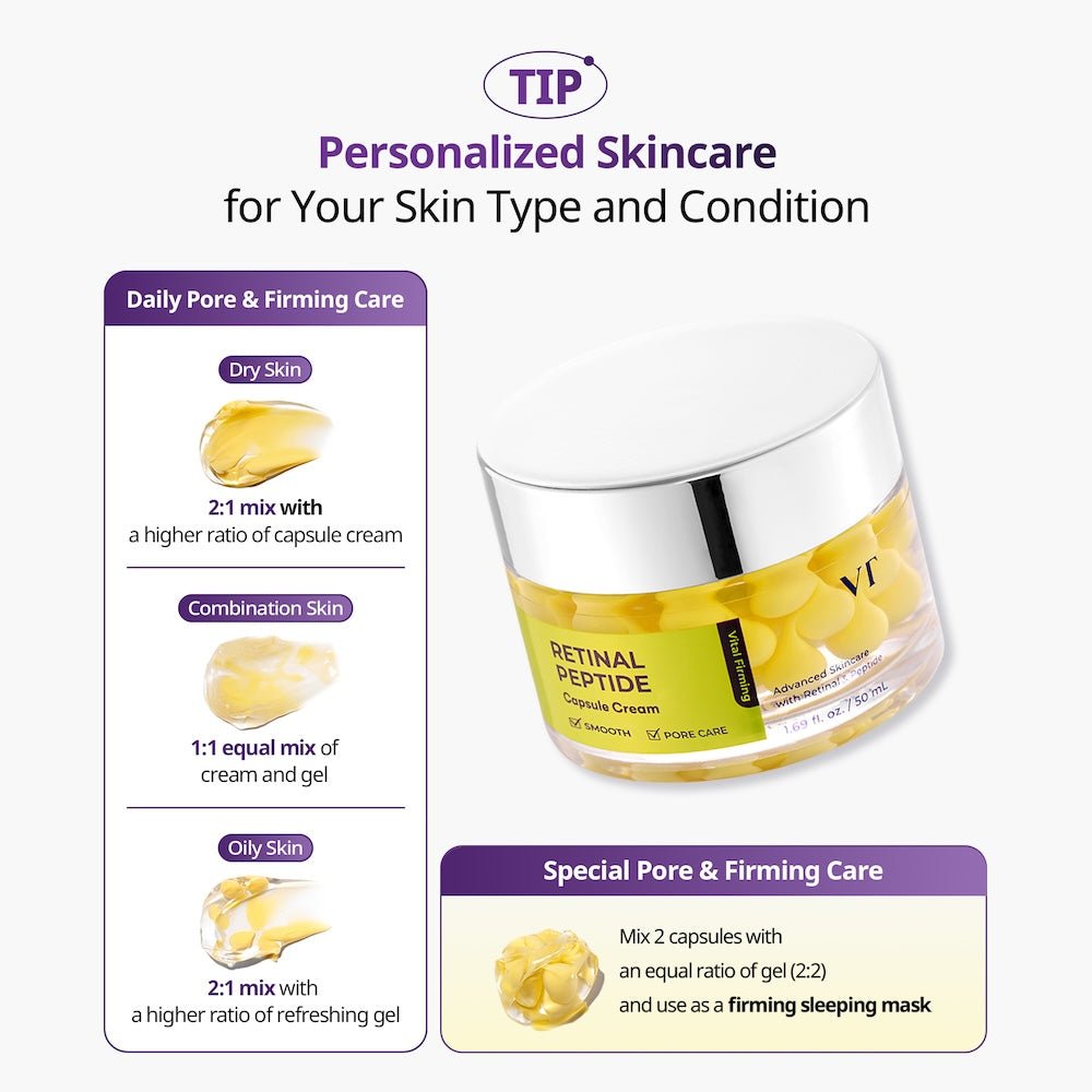 VT Cosmetics Retinal Peptide Hyaluronic Capsule Cream 50ml - Komiko BeautyMoisturizer