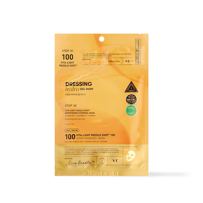 VT Cosmetics VITA - LIGHT Reedle Shot 100 2STEP Hydrogel Mask 1ea - Komiko Beauty